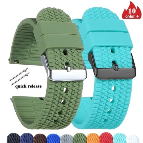 Silicone rubber watch strap - rubber,